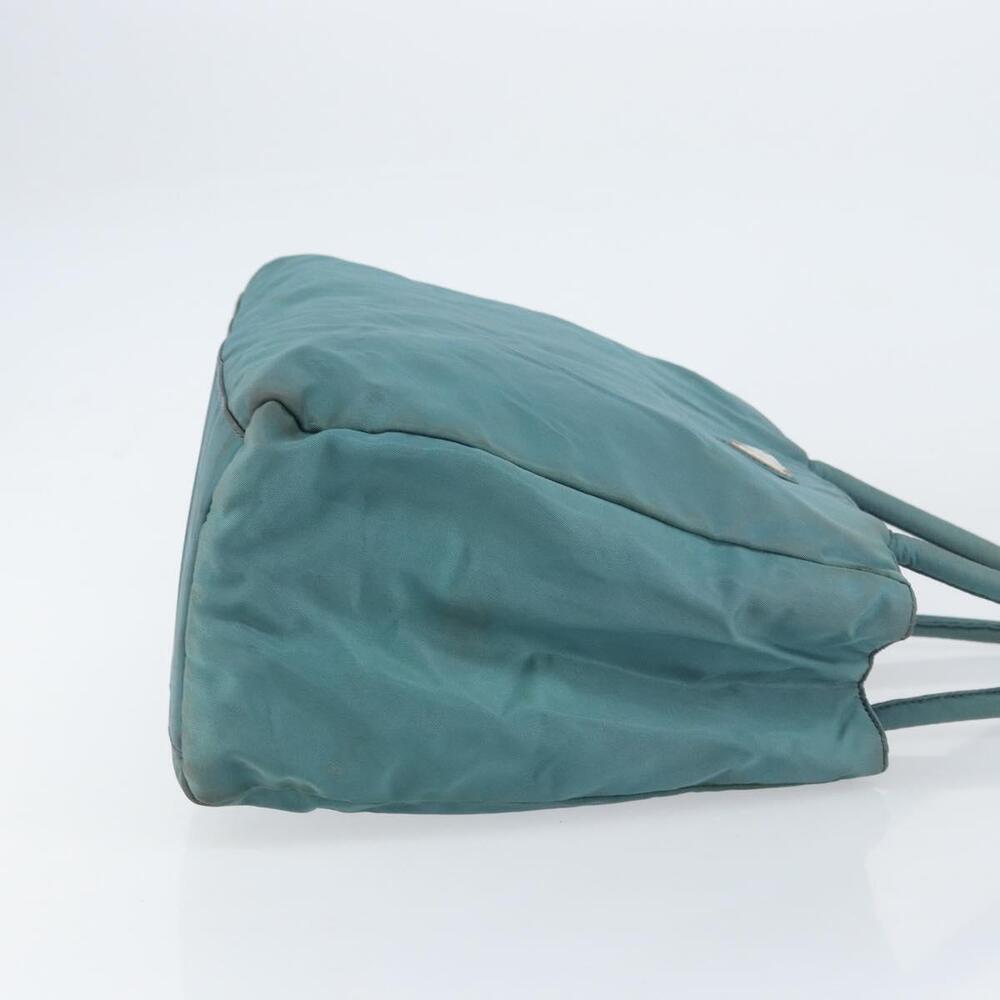 PRADA Hand Bag Nylon Blue Silver Auth 156387 - Picture 3 of 16